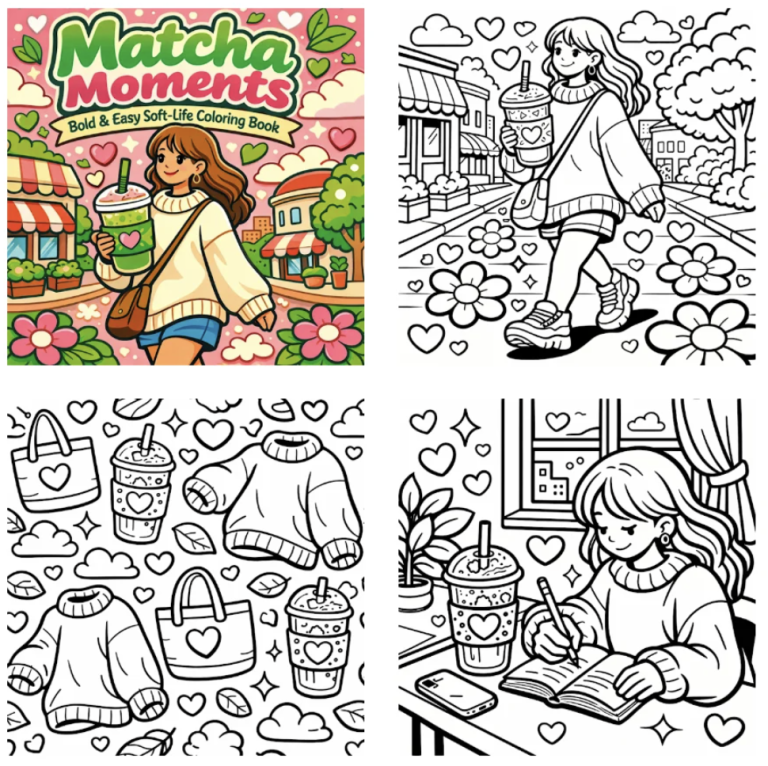 346 Prompts for Cozy Girl Coloring Books