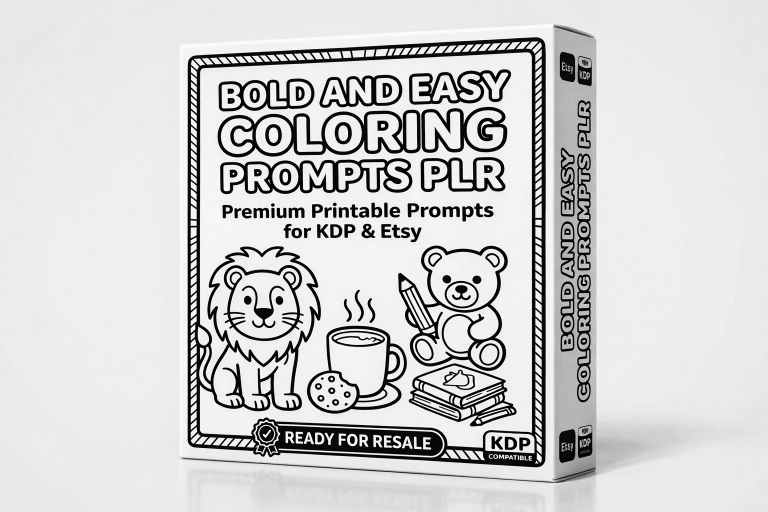 Bold And Easy Coloring Prompts PLR