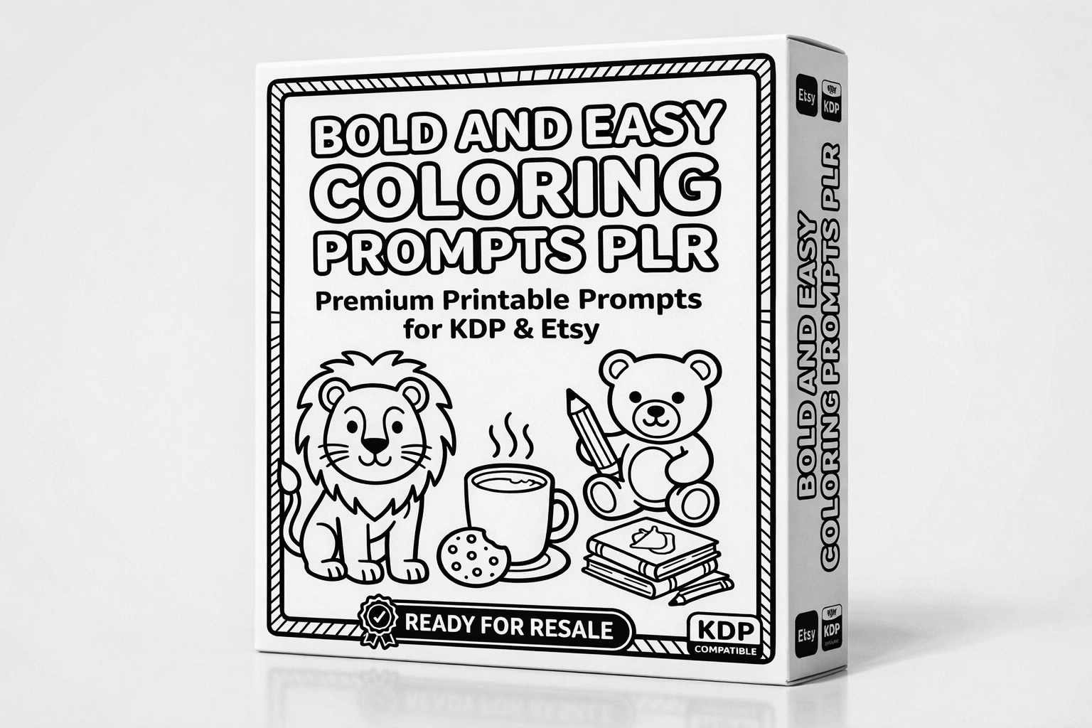Bold And Easy Coloring Prompts PLR