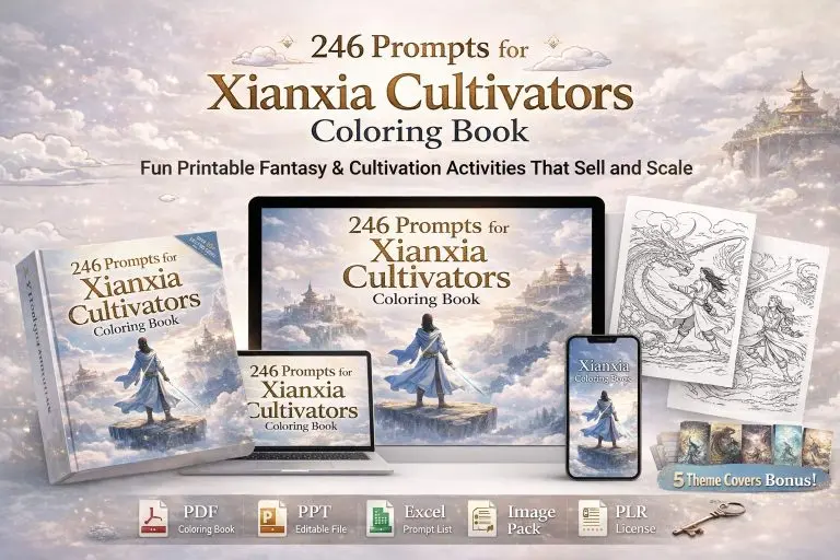 246 Prompts for Xianxia Cultivators Coloring Book
