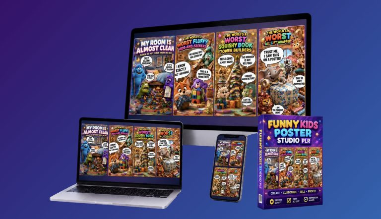 Funny Kids Poster Studio PLR